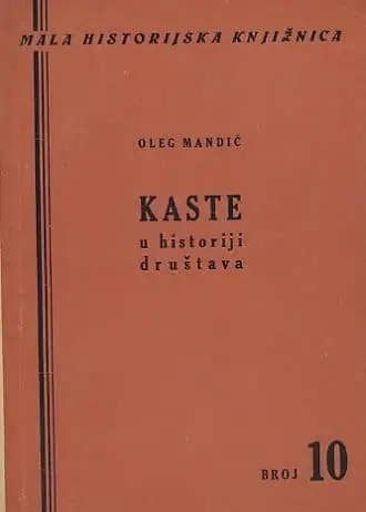 Naslovnica: Kaste u historiji društava