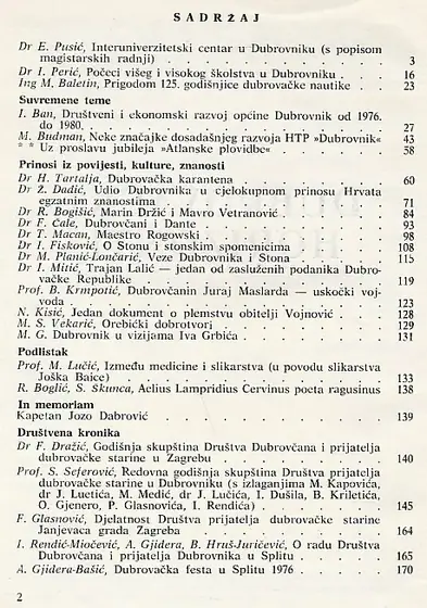 Naslovnica: Dubrovački horizonti 16-17/1976-1977.