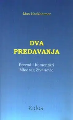 Naslovnica: Dva predavanja