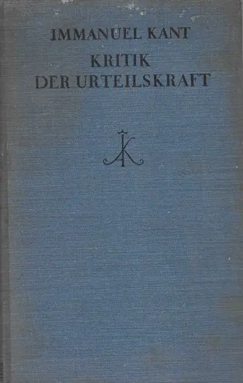 Naslovnica: Kritik der Urteilskraft