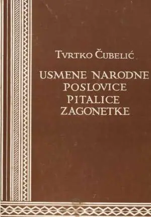 Naslovnica: Usmene narodne poslovice, pitalice, zagonetke