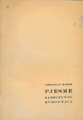 Naslovnica: Pjesme zabrinutog evropejca
