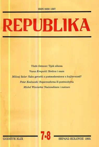 Naslovnica: Republika, br. 7-8/1993