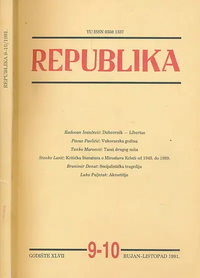 Naslovnica: Republika 9-10/1991