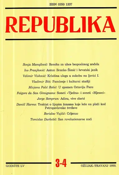 Naslovnica: Republika 3-4/1999