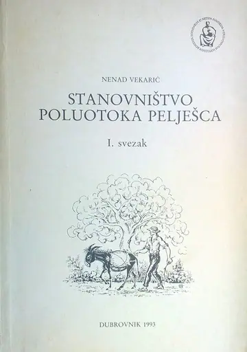 Naslovnica: Stanovništvo poluotoka Pelješca I-II