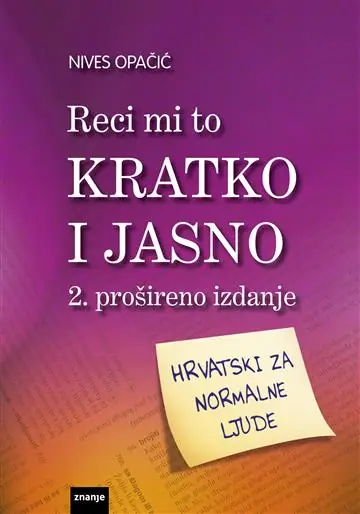 Naslovnica: Reci mi to kratko i jasno - prošireno izdanje