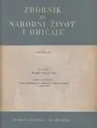 Naslovnica: Zbornik za narodni život i običaje 36/1953