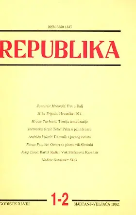 Naslovnica: Republika 1-2/1992