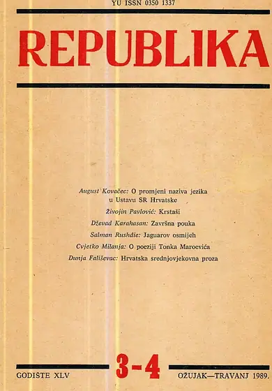 Naslovnica: Republika 3-4/1989