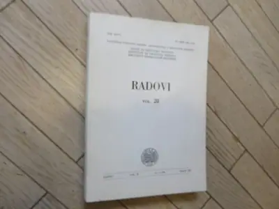 Naslovnica: Radovi Instituta za hrvatsku povijest 20
