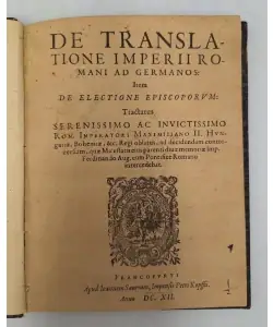 Naslovnica: De translatione imperii Romani ad Germanos