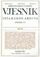 Naslovnica: Vjesnik istarskog arhiva sv. 4-5