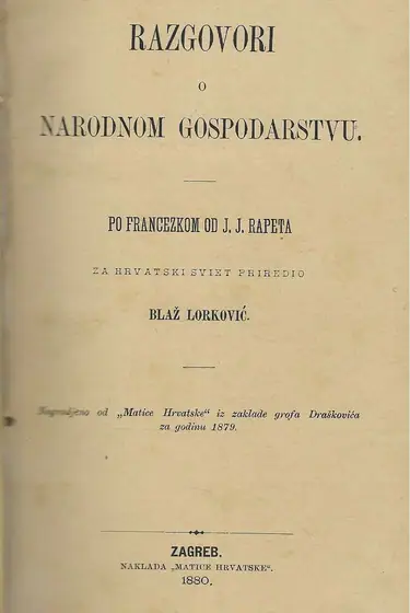 Naslovnica: Razgovori o narodnom gospodarstvu