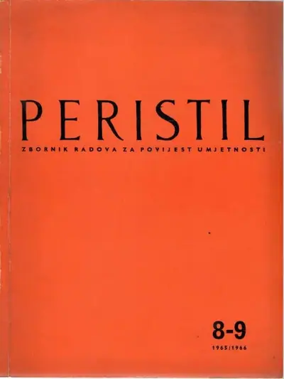 Naslovnica: Gamulin, Grgo: Peristil- Zbornik radova za povijest umjetnosti 8-9/1965-66