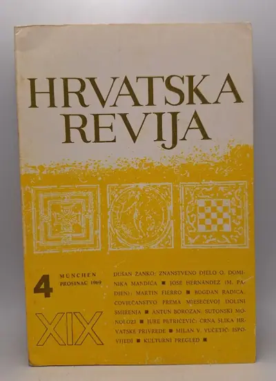 Naslovnica: Hrvatska revija, svezak 4(76)/1969.