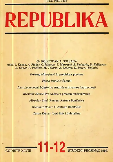 Naslovnica: Republika 11-12/1992