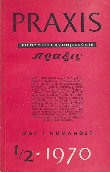Naslovnica: Praxis, br. 1-2/1970