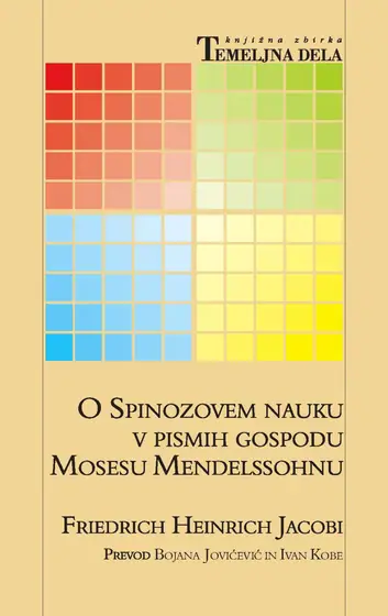 Naslovnica: O Spinozovem nauku v pismih gospodu Mosesu Mendelssohnu