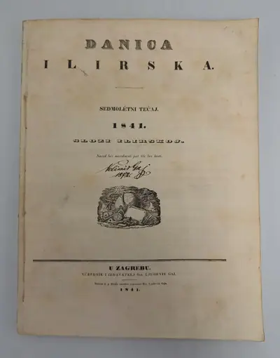 Naslovnica: Danica ilirska 1841.