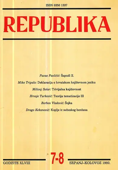 Naslovnica: Republika 7-8/1992