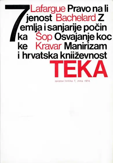 Naslovnica: Teka (tekstovi/kritika) 7