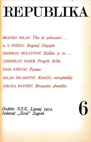 Naslovnica: Republika 6/1974