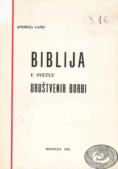 Naslovnica: Biblija u svetlu društvenih borbi