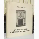 Naslovnica: Spomenici Slavonije iz razdoblja XVI-XIX stoljeća