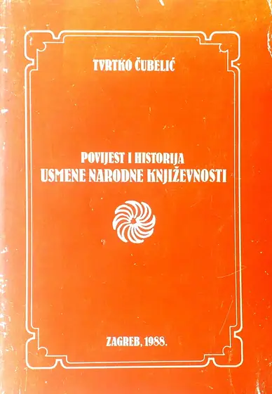 Naslovnica: Povijest i historija usmene narodne književnosti