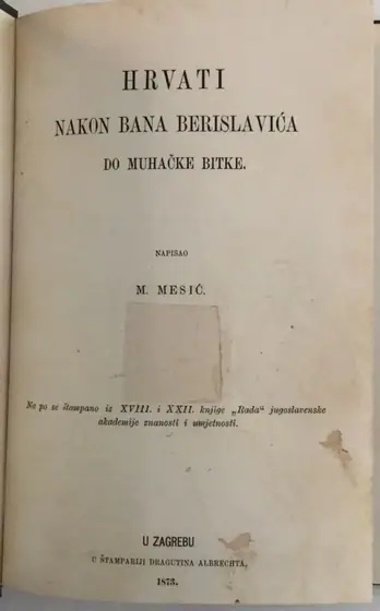 Naslovnica: Hrvati Nakon Bana Berislavića do Muhačke Bitke