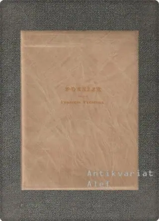 Naslovnica: Poezije dóktorja Francéta Prešérna (faksimile)