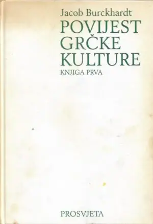 Naslovnica: Povijest grčke kulturne – knjiga prva