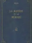 Naslovnica: La matiere et la memoire (Materija i pamćenje)