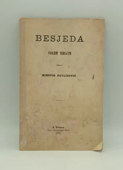 Naslovnica: Besjeda svojim biračim