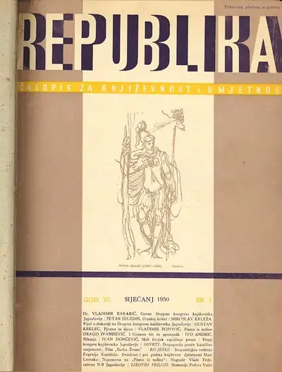 Naslovnica: Republika, godina 1950