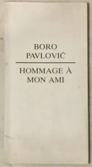 Naslovnica: Hommage à mon ami