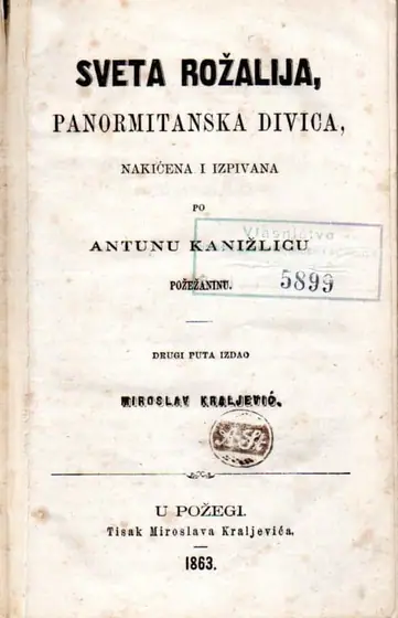 Naslovnica: Sveta Rožalija panormitanska divica