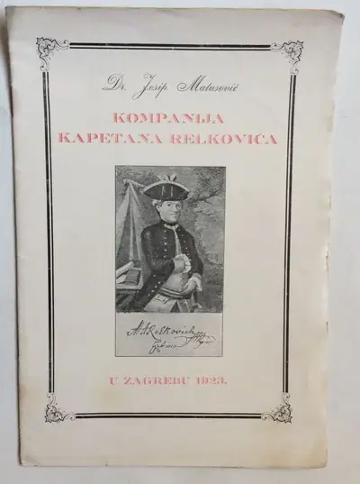 Naslovnica: Josip Matasović, Kompanija Kapetana Relkovića, Zagreb, 1923