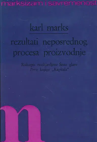 Naslovnica: Rezultati neposrednog procesa proizvodnje