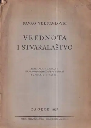 Naslovnica: Vrednota i stvaralaštvo