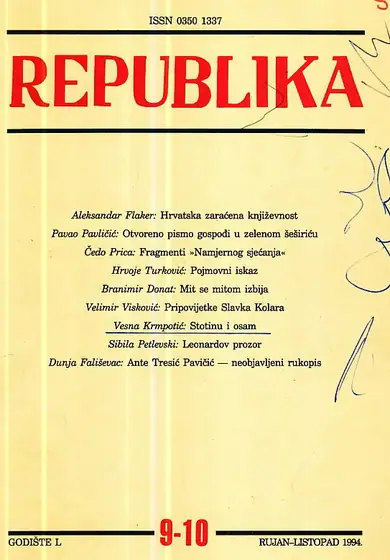 Naslovnica: Republika 9-10/1994