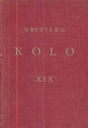 Naslovnica: Hrvatsko kolo, knjiga XIX/1938