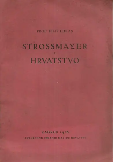 Naslovnica: Strossmayer i hrvatstvo