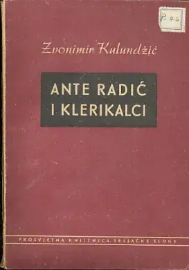 Naslovnica: Ante Radić i klerikalci