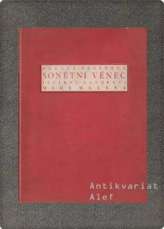 Naslovnica: Sonétni vénec (numerirana, bibliofilska izdaja s podpisom grafika)